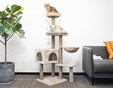HOMIDEC Cat Tree 145cm Multi-Level Scratching Post Sisal Wrapped Posts view 2
