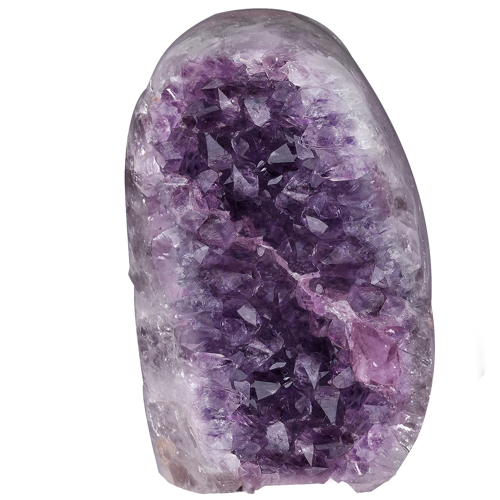 KYEYGWO Natural Amethyst Crystal Cluster Gemstone Specimen for Home Decoration Raw Druzy Geode Quartz Stone Figurine for Reiki Healing Meditation, 300-400g