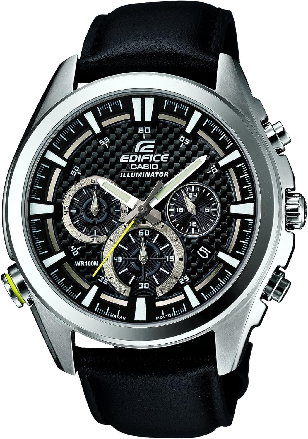 casio edifice wr100m leather strap
