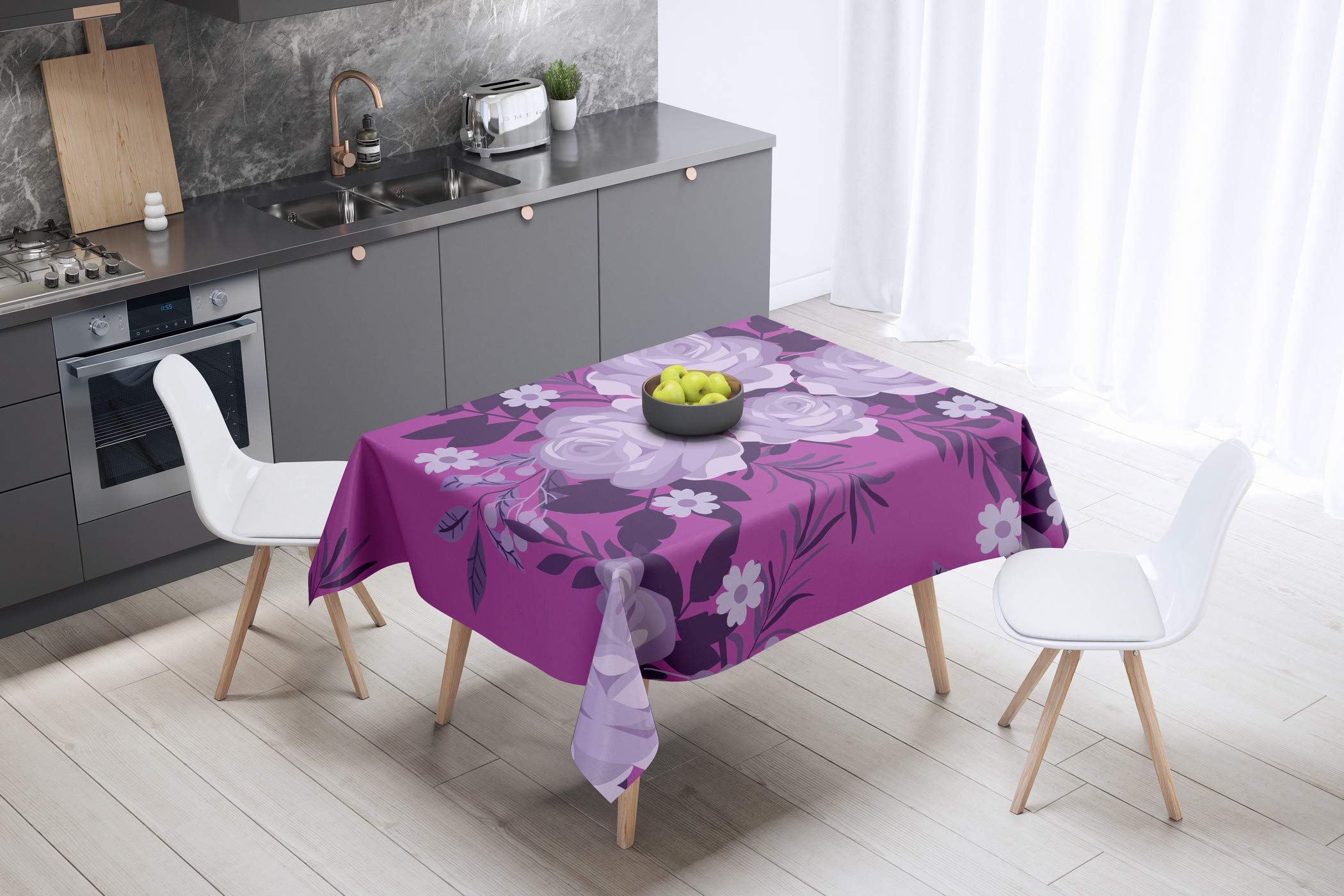 Bonamaison Kitchen Decoration, Tablecloth, 140cm x 140cm - Designed and Manufactured in Turkey