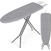 SONGMICS Ironing Board, Foldable, with Iron Rest, 43 x 13 Inches | Height Adjustable up to 34.6 Inches, with Cover and Pad, Iron Rest, Hook, Heavy-Duty Steel Legs, BORIX Collection ULLB001G01