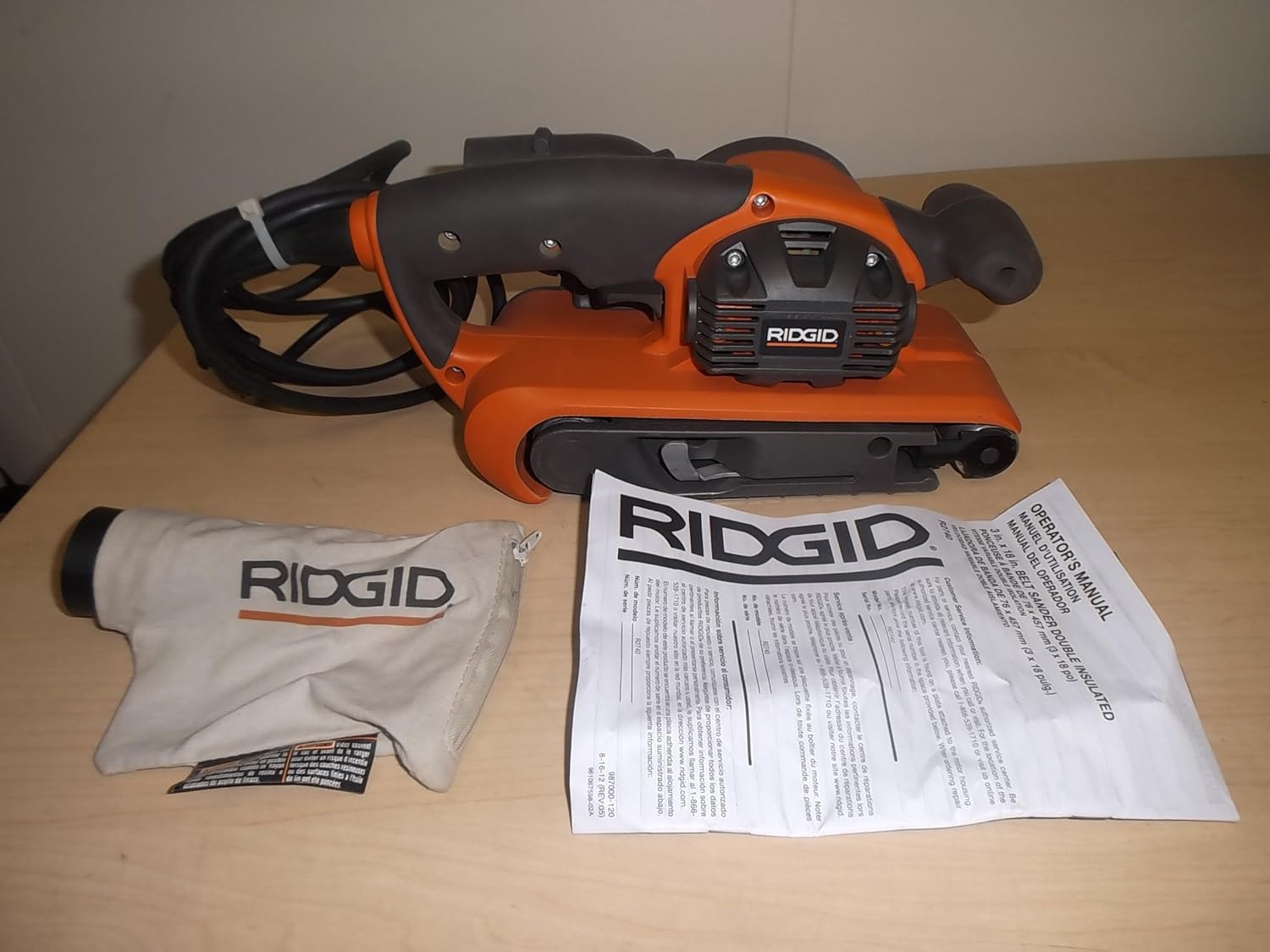 RIDGID R2740 Heavy Duty Variable Speed Belt Sander 3 in. x 18 in - Power Belt Sanders - 