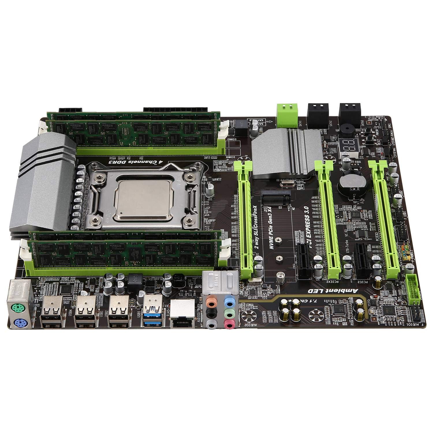 Andifany X79 Motherboard LGA2011 Combo with E5 2650 CPU 4-16GB(4X4GB) DDR3 1333Mhz NVME M.2 SSD Slot