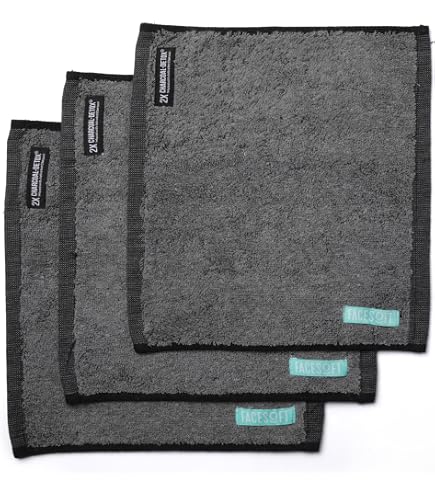 Amazon.com: FACESOFT Mini Towels Charcoal 2X PRO Detox Multipack