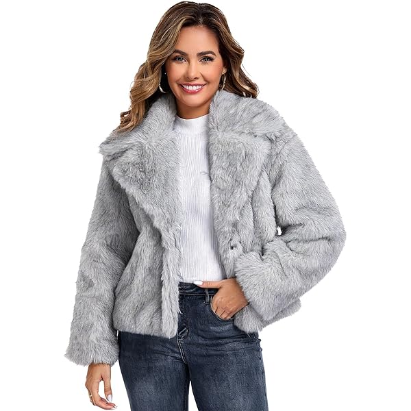 Women's Faux Fur Jacket Shaggy Jacket Winter Fleece Coat Outwear