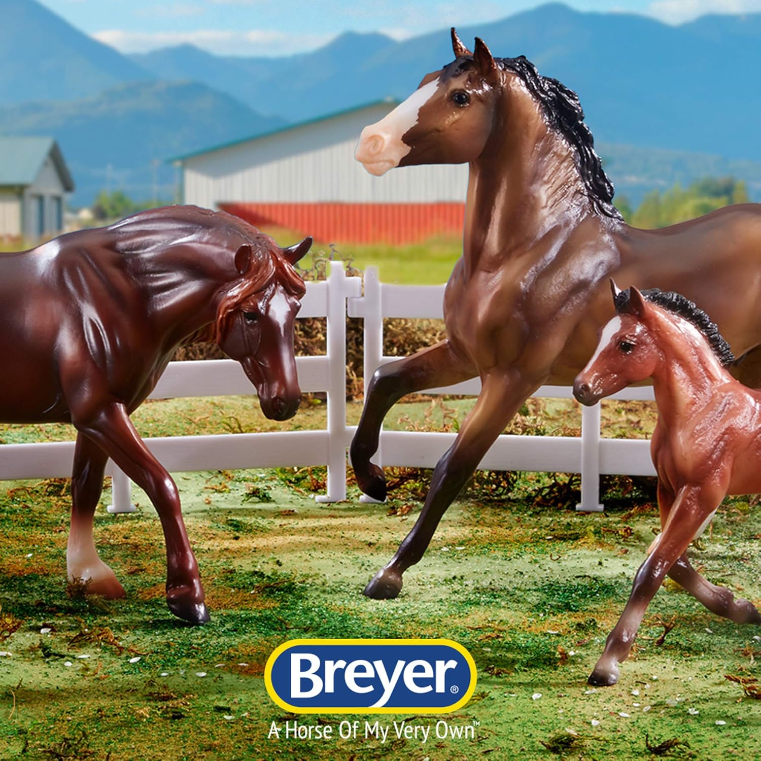 Breyer Classics 1/12 Model Horse Play Set - Pony Power - Image 3
