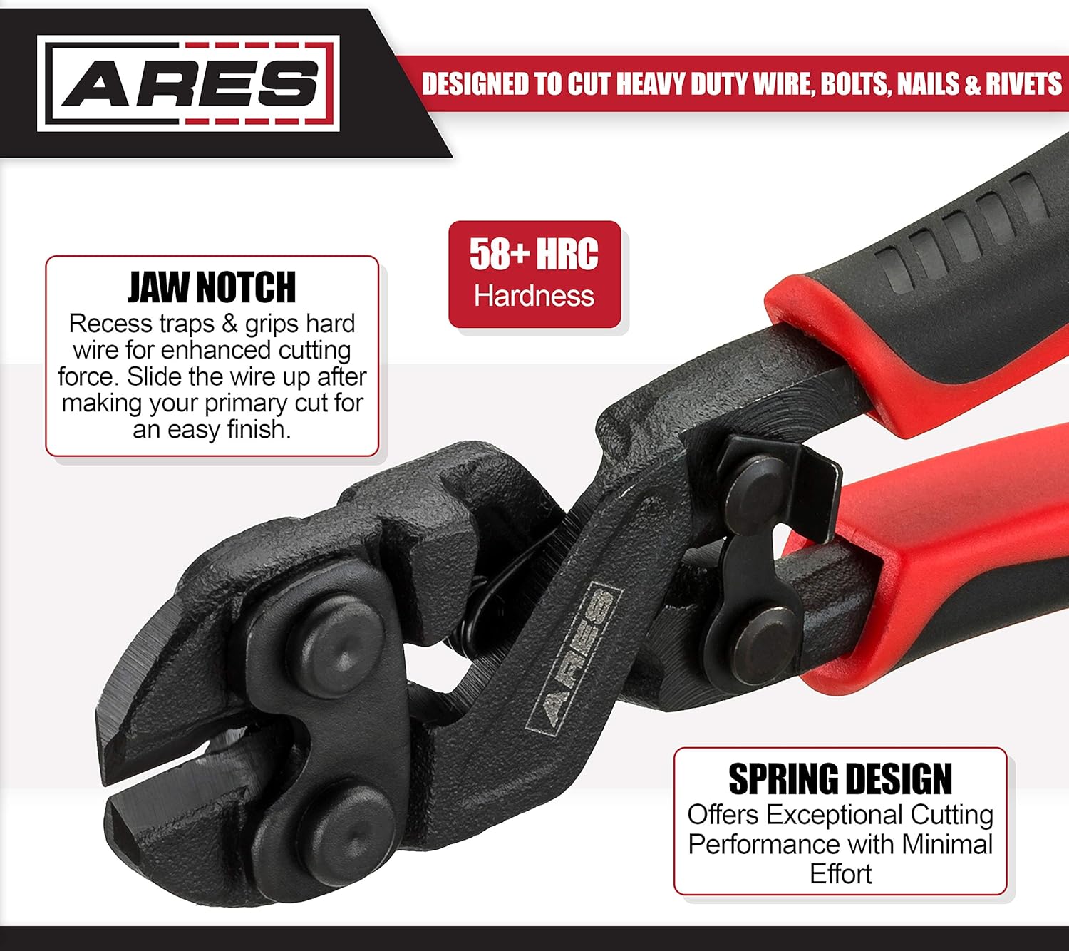 ARES 706648Inch Mini Bolt Cutter Chrome Moly Steel Construction