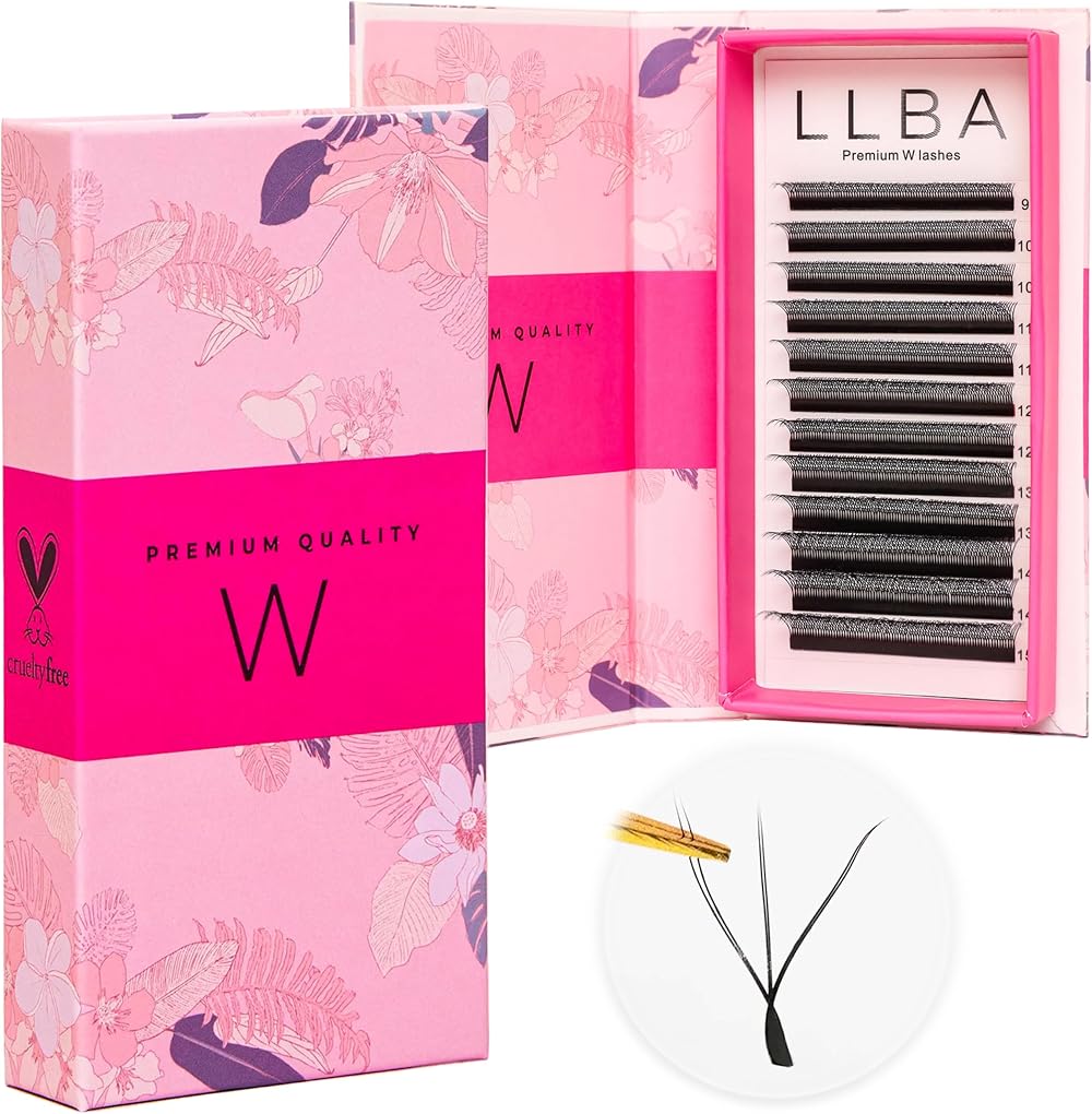 LLBA W Eyelash Extensions 3D D Curl 0.07mm 10mm Fluffy Volume Handmade