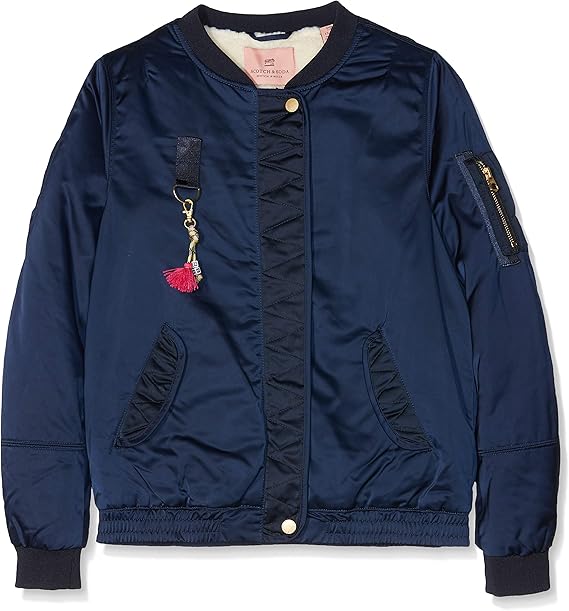 blue satin bomber jacket