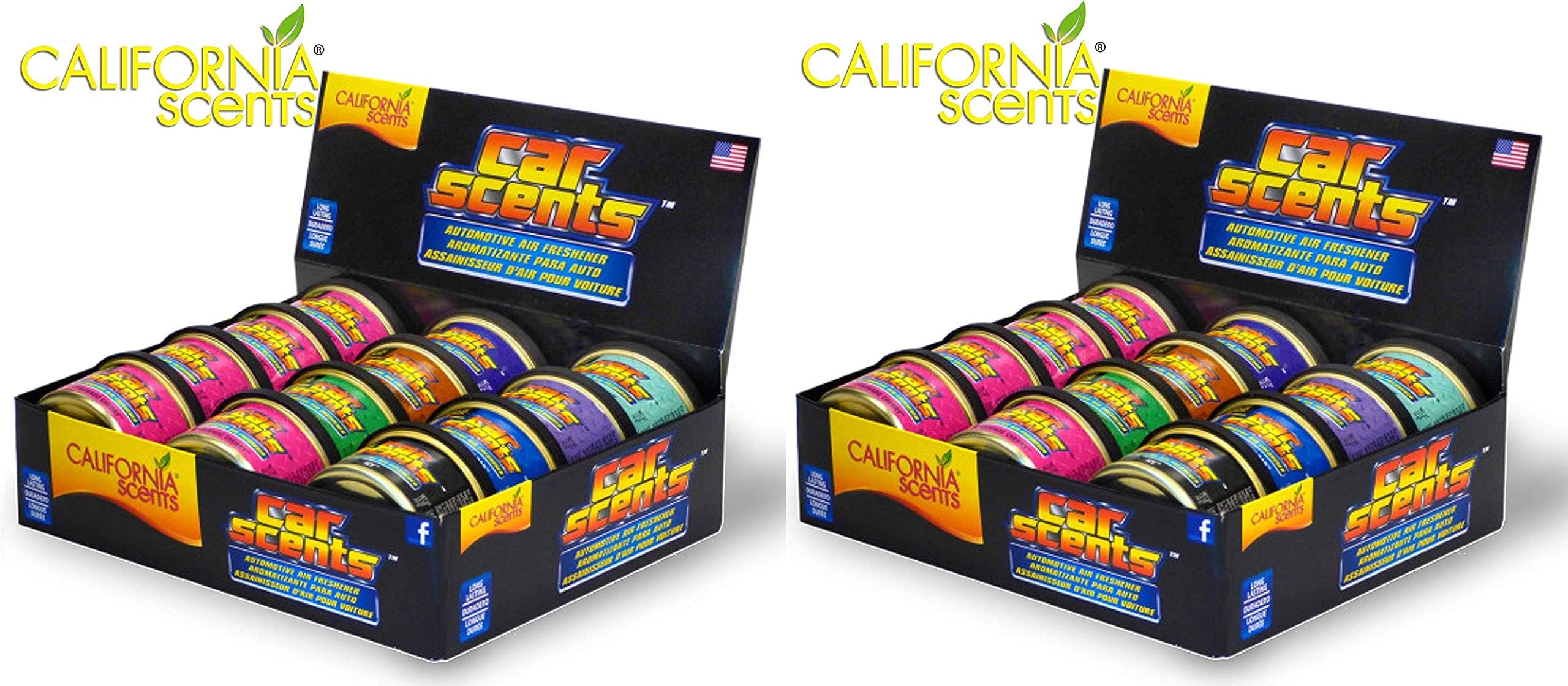 California Scents California Car Scents, Car Air Freshener & Fragrance, Long-Lasting Fresh Scents, 1.5 oz. Cans (12 Count) (Twо Pаck)