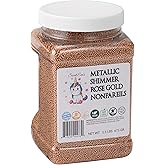 METALLIC SHIMMER ROSE GOLD NONPAREILS- Dairy Free,Gluten Free,Egg Free,Vegan,Soy Free,Nuts Free,Kosher,Cookies,Cupcakes,Cakes,Decorating And Baking,Cake Sprinkles And Toppings,Large,Bulk Candy