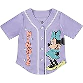 Disney Girls Disney's Girls Minnie Mouse Baseball Jersey Mesh Button Down Shirt
