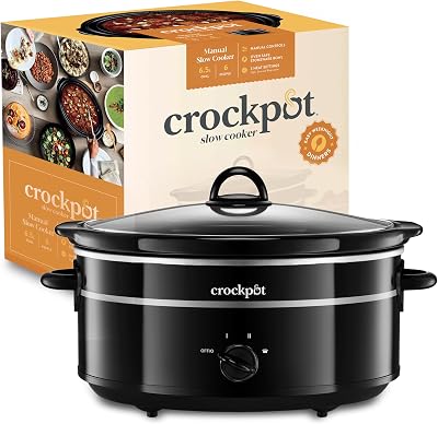Crock-Pot Slow Cooker 6.5 L Removable Ceramic Bowl Black SCV655B
