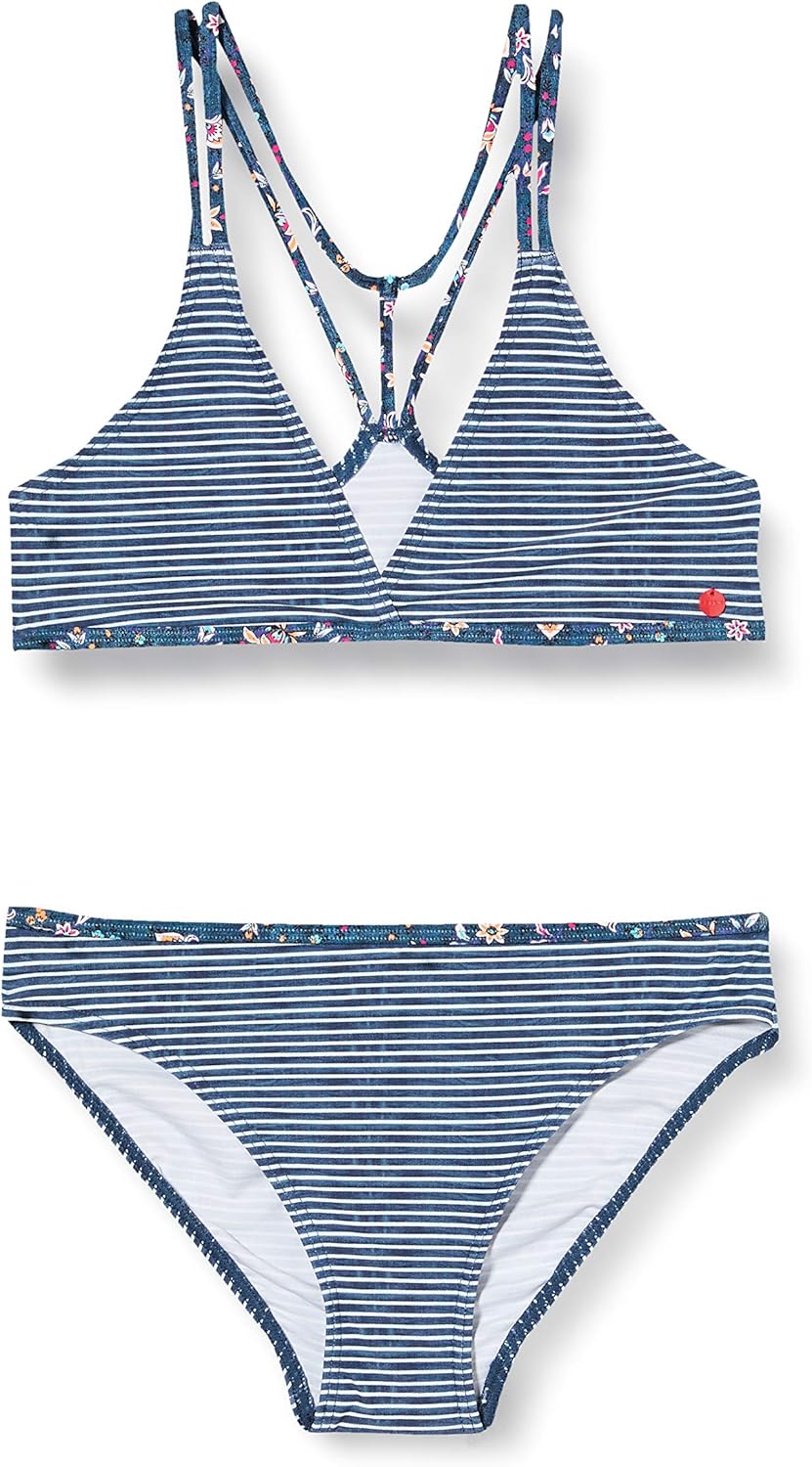 ESPRIT ESPRIT LONG BEACH YG bustier+brief BikiniSet, Mädchen, Blau 140