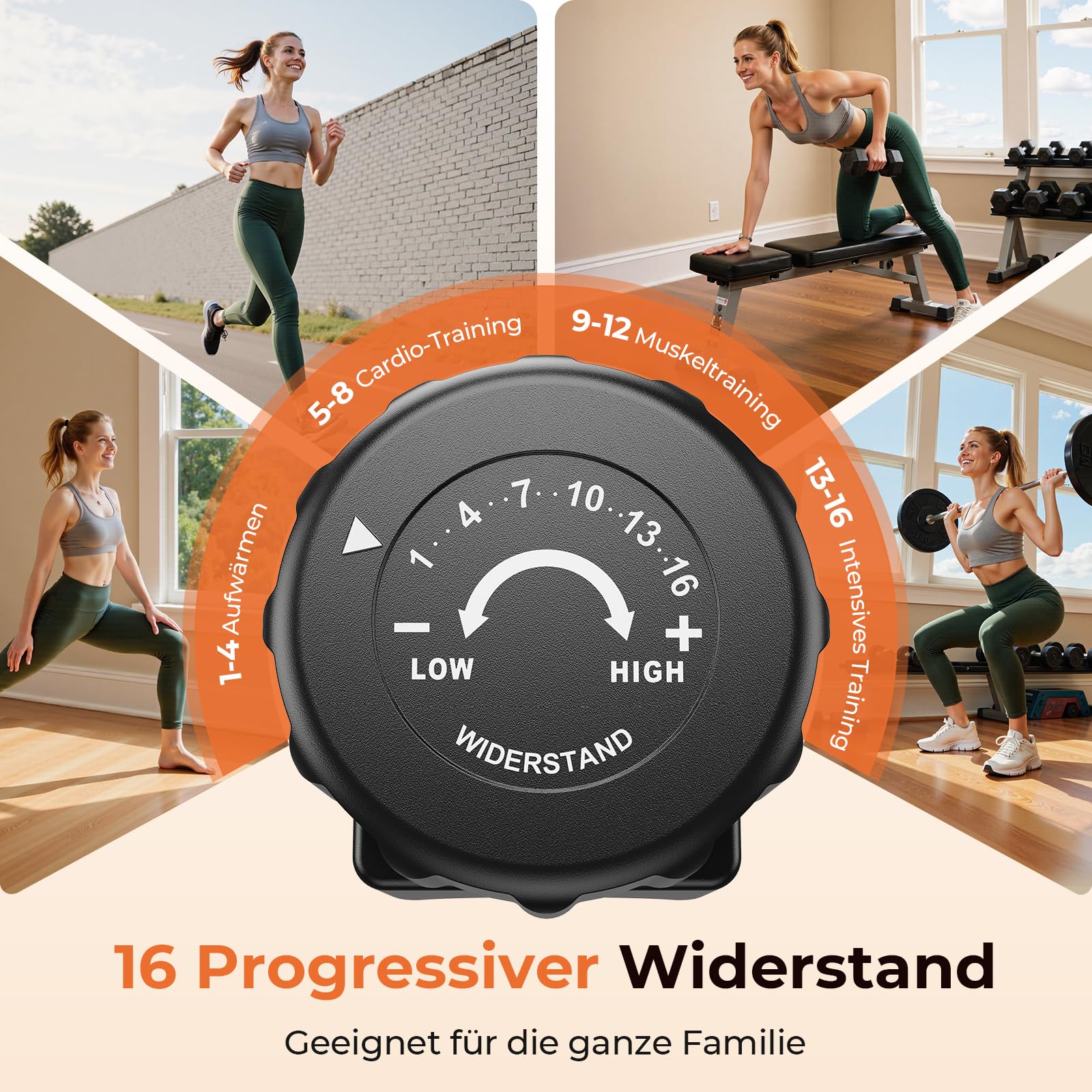 YOSUDA Liegeergometer Testsieger, 16 Widerstufen, Magnetbremse, Leise Liegerad Heimtrainer, verstellbarer Sitz, einfache Montage, LCD-Display und Pulssensoren, 160kg, Heimtrainer Fahrrad für Zuhause 4