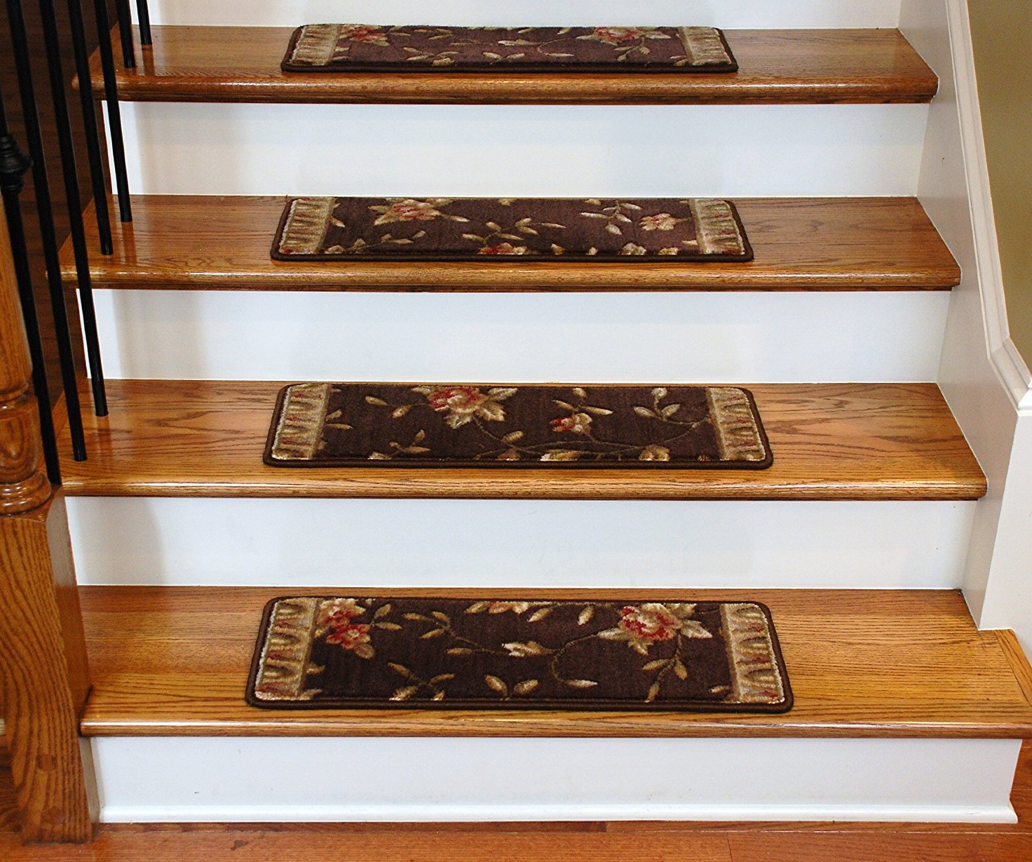 Premium Carpet Stair Treads Chocolate Spring Blossoms Staircase Step