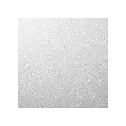 DECOSA Styropor Deckenplatten AP 105 (ZAGREB) in Putz Optik - Edle Deckenpaneele weiß - Dekor Paneele 50 x 50 cm - Decken Sty