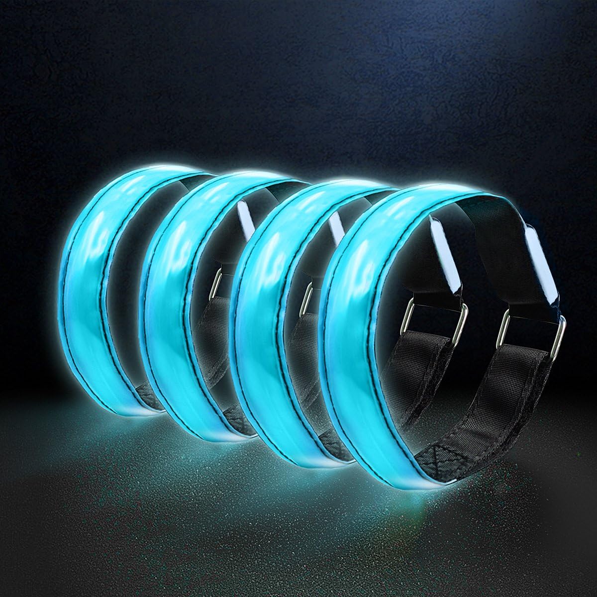 Kailian reg; Running Flashing Wristband/Waterproof LED Light Armband Safely Walking, Visibility Flashing Safety Armband Cycling Jogging Walking Reflective LED Armband (6 Colors Available)