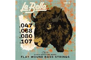 La Bella OSF-4 Olinto Signature Series Flat Wound Bass String 4-String Set 47-107