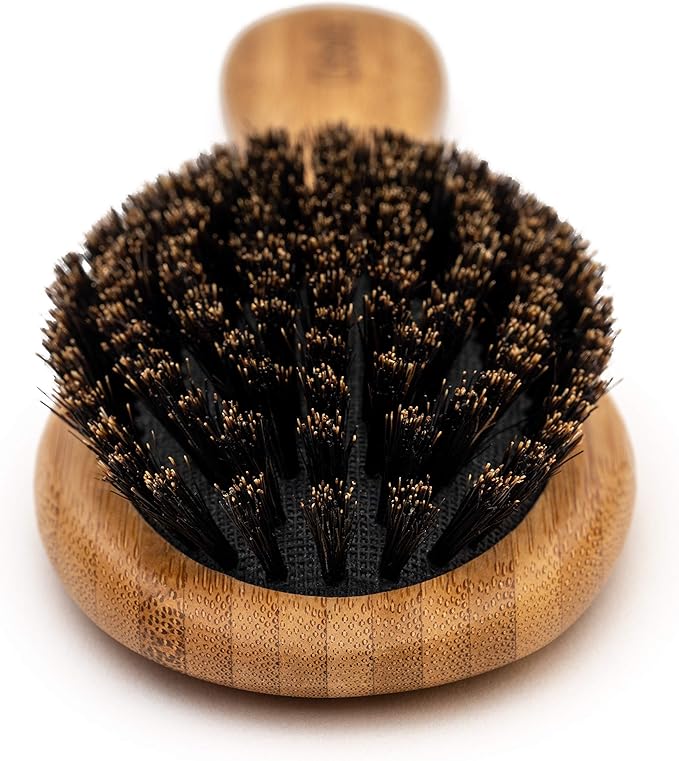 Boar Bristle Hair Brush Set Designed for Kids, Women and Men. Natural