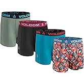Volcom Mens Boxer Briefs 4 Pack Poly Spandex Performance Boxer Briefs Underwear