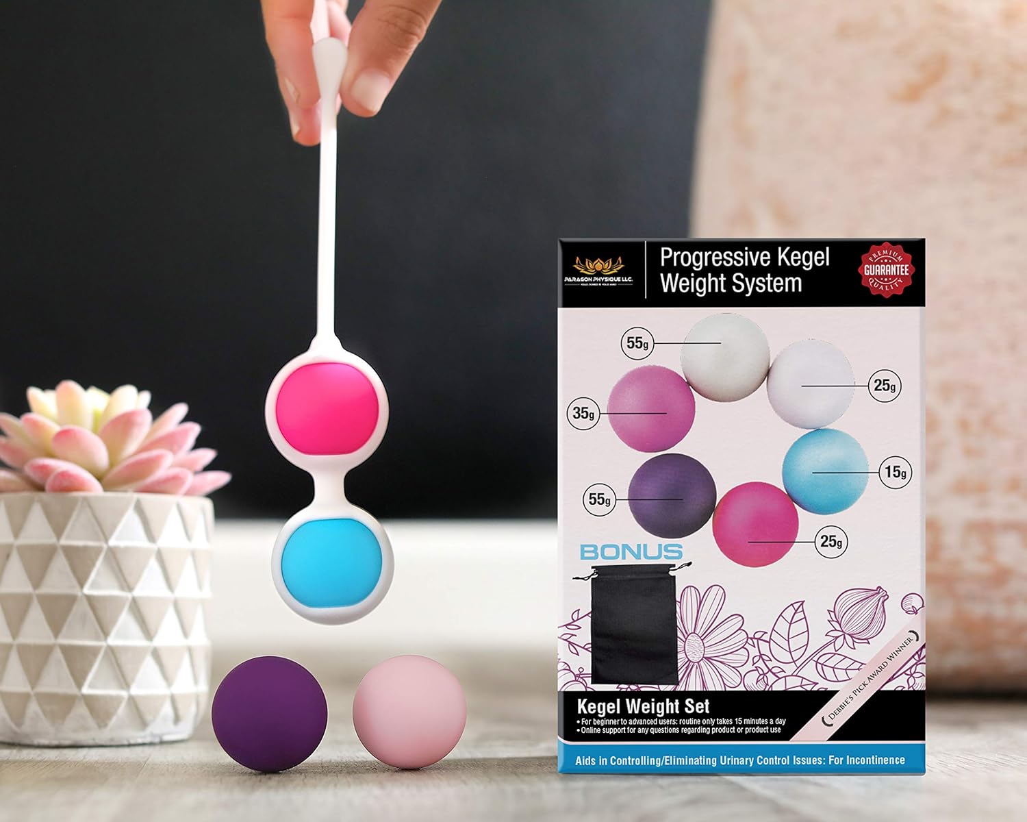 Ben Wa Progressive Kegel Weight Exercise System: 6 Weights for Woman Tightening, Beginner to Advance Strengthen Pelvic Floor Muscle Recovery and Resolves Incontinence & Bladder Control: Health & Personal Care