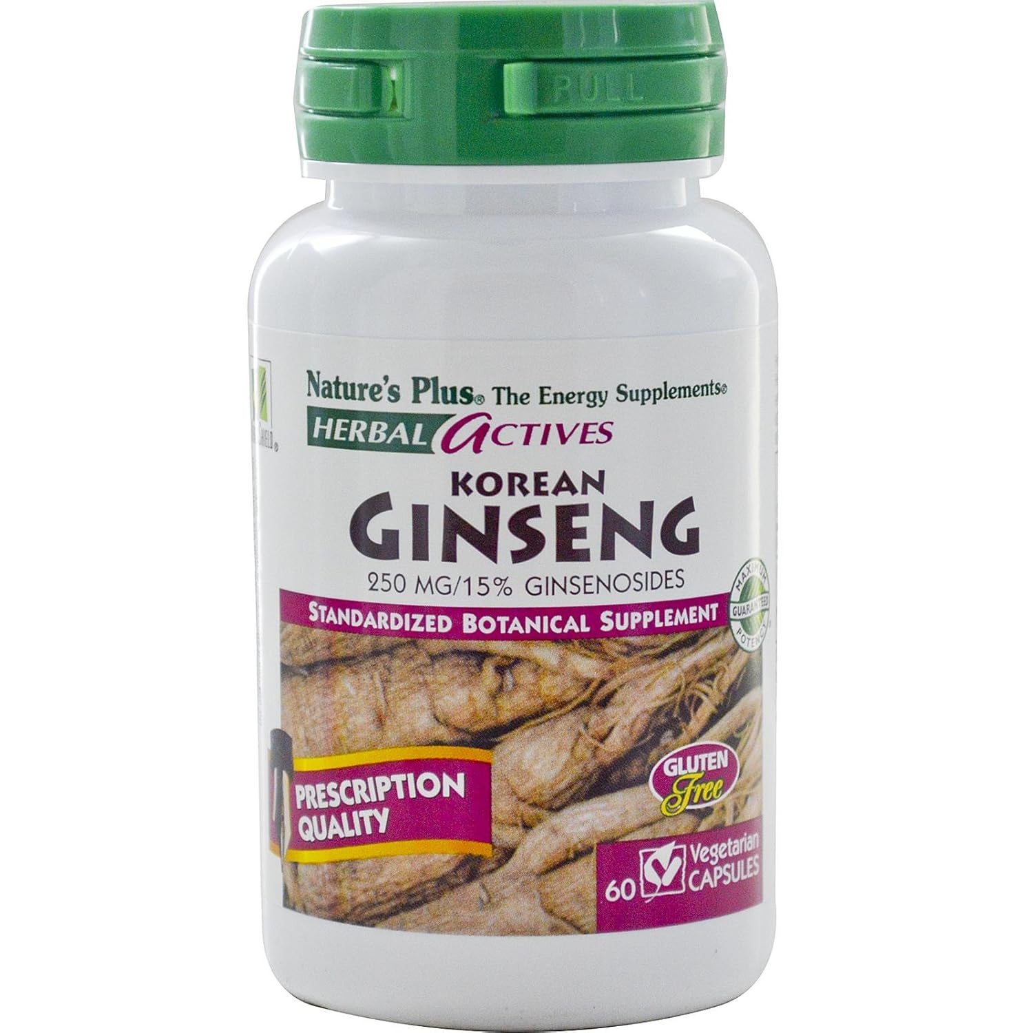Korean Ginseng Extract 250mg Nature's Plus 60 Caps Health