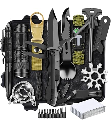 ASR Outdoor 10 en 1 Compact Camping Randonnée Survie Kit ASR Outdoor 10 en 1 Compact Camping Randonnée Survie Kit