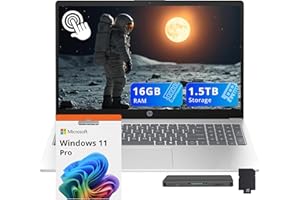 HP 15.6" FHD Touchscreen Laptop, Intel i5-1334U, 16GB RAM, 1.5TB Storage (512GB SSD+1TB Docking Station Set), Intel Graphics,