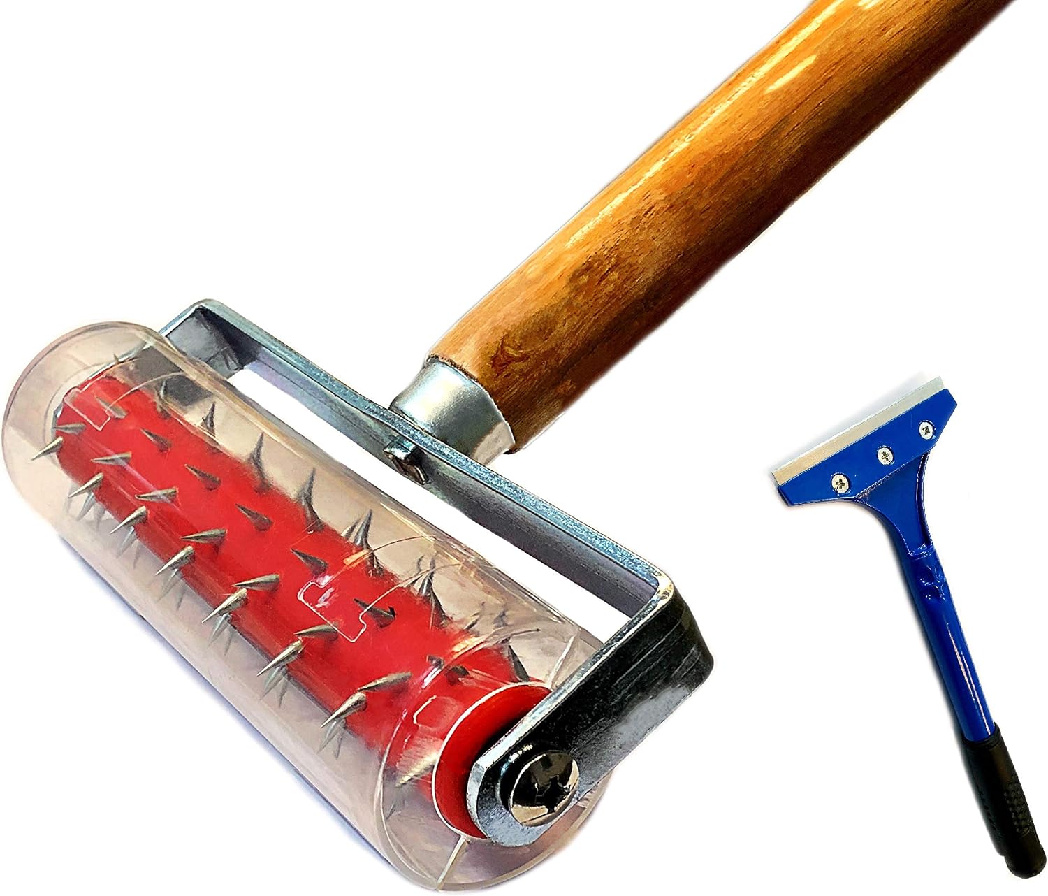 Spiked Roller 150 x 500 mm Nail Roller, Hedgehog Roller, Wallpaper Hedgehog for Perforating Wallpaper