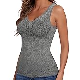 JOYSHAPER Shapewear Top With Built in Bra Shapewear Tanks V-Neck Compression Tank Tops for Women Tummy Control Camisole