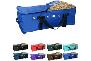 Majestic Ally 1200 D Nylon Fabric Large 44” x 20” x 16” and Extra Large 52" x 27" x21" Heavy-Duty Hay Bale Storage Bag (Royal Blue, X-Large)