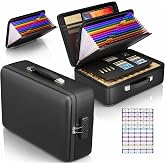 Fireproof Document Box, Hard Briefcase Fireproof Safe for Home Documents | Fire proof file box for documents, detachable accordion file organizer, waterproof digital document organiser briefcase
