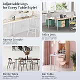 Amazing Tour Adjustable Table Legs 710-1100mm 4 Pack Heavy Duty Steel Silver view 2