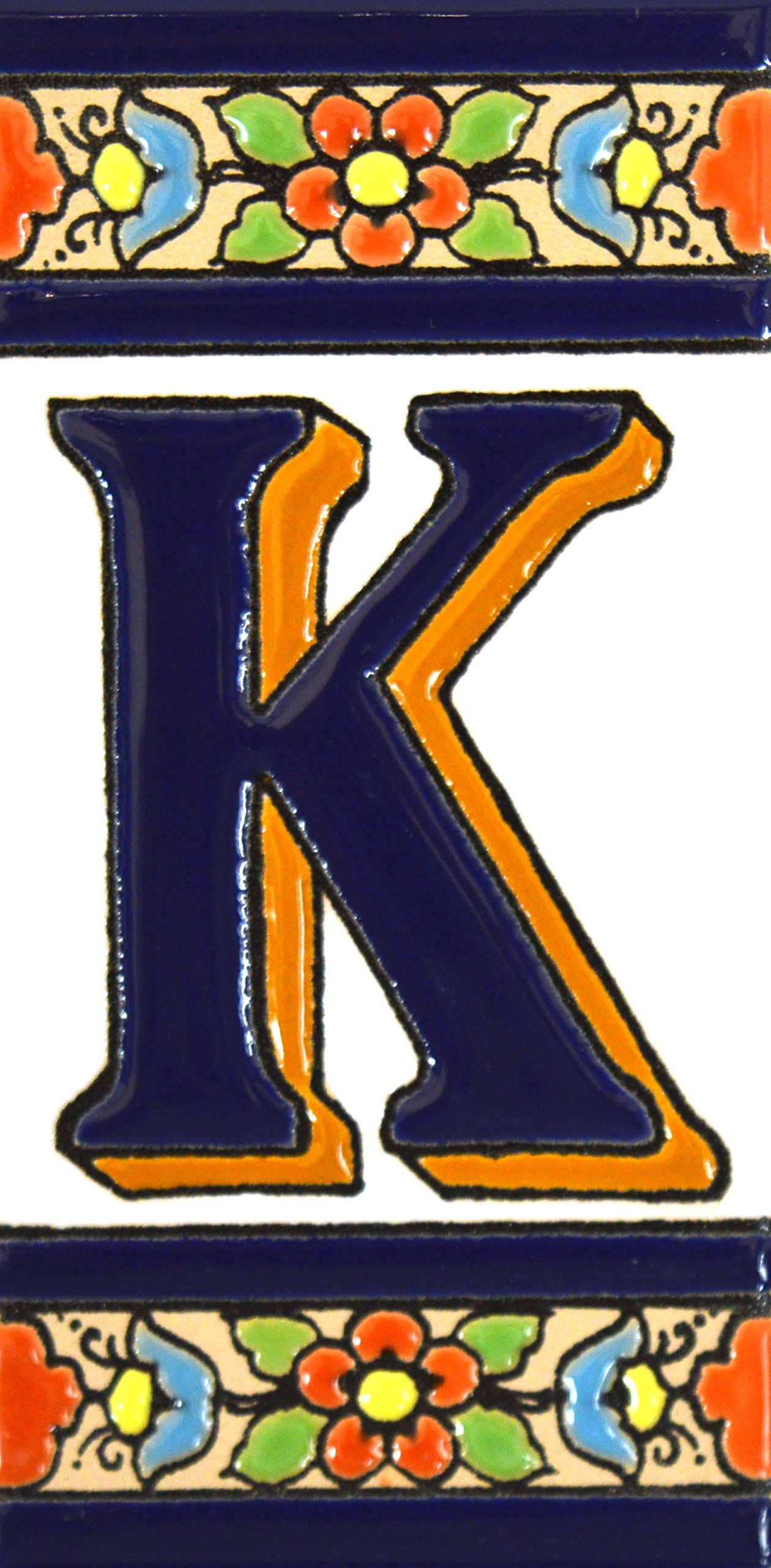 ART ESCUDELLERS House Letter K, Ceramic, 4.29" x 2.13", Mediterranean Classic Style — image 1