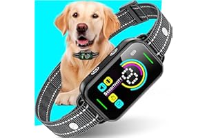 Bark Collar, DINJOO Dog Bark Collar, Barking Collar for Large Medium Small Dogs, Rechargeable Anti Barking Training with 8 Ad