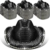 Tisancy LED Lights Cowboy Cowgirl Hat Flashing LED Lights Cowgirl Hat for Wedding Western Bachelorette Party