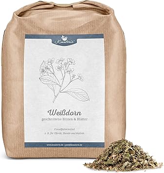 Krauterie Weissdorn Blatter Bluten Geschnitten In Spitzenqualitat Fur Pferde Hunde Und Katzen 1000 G Amazon De Haustier
