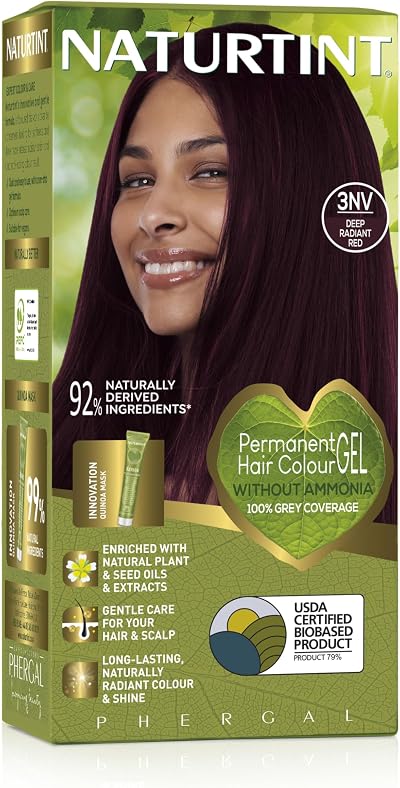 Naturtint 3NV Deep Radiant Red Permanent Hair Colour Gel, Ammonia Free