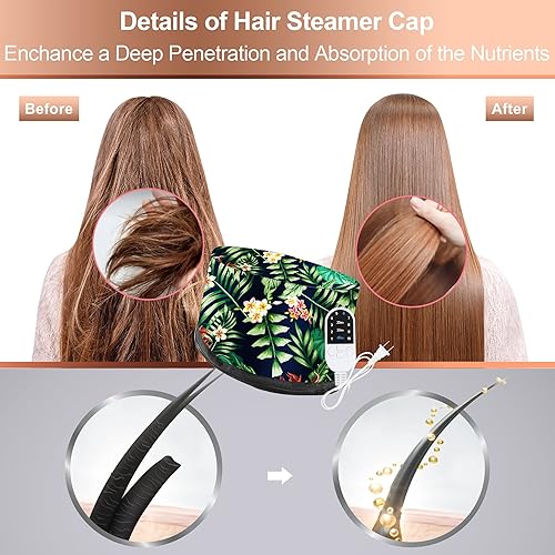 Heat Cap for Deep Conditioning, Ingeware Thermal Cap for Hair Steamer Cap  for Natural Hair Portable Electric H