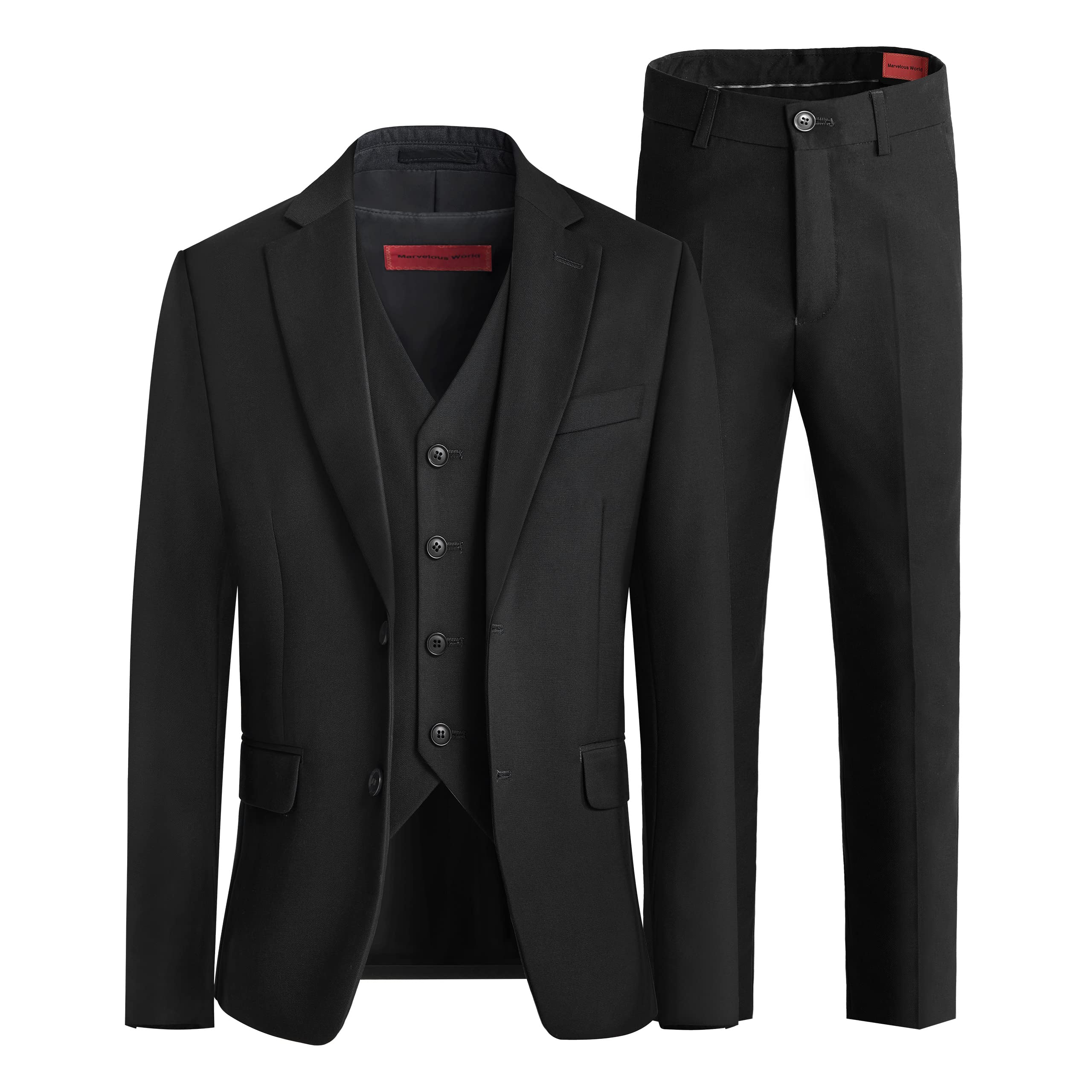 Marvelous World Boys' Suits Slim Fit Vest Set 2