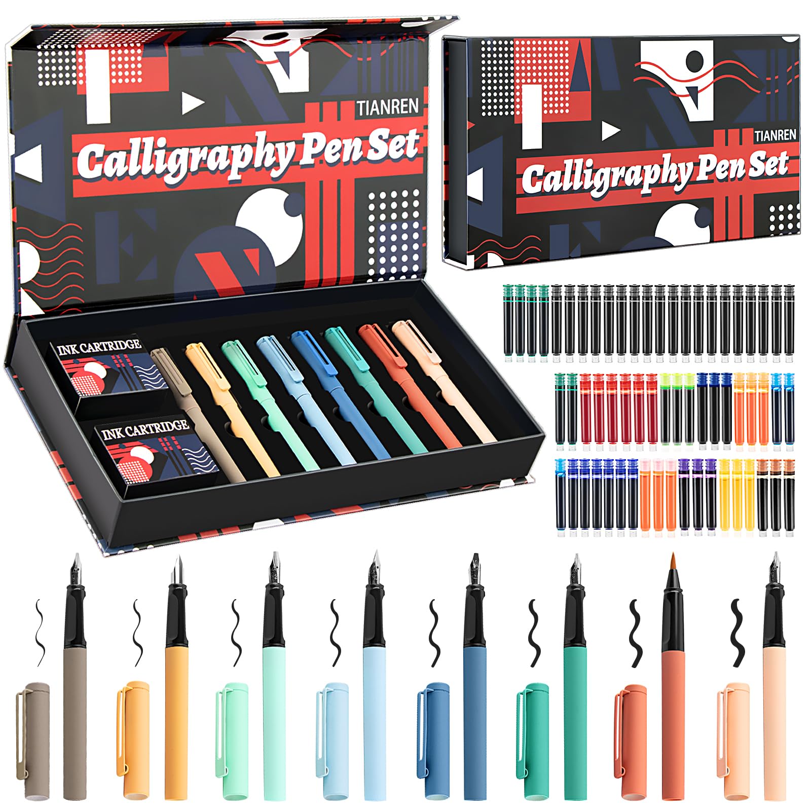 Mua Calligraphy Pen Set,Fountain Pens with 8 Different Replaceable Nibs ...