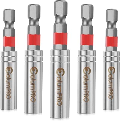 ColumPRO Magnetic Bit Holder Set 5Pcs 60mm Drill Bit Holders for Screwdriver Bit