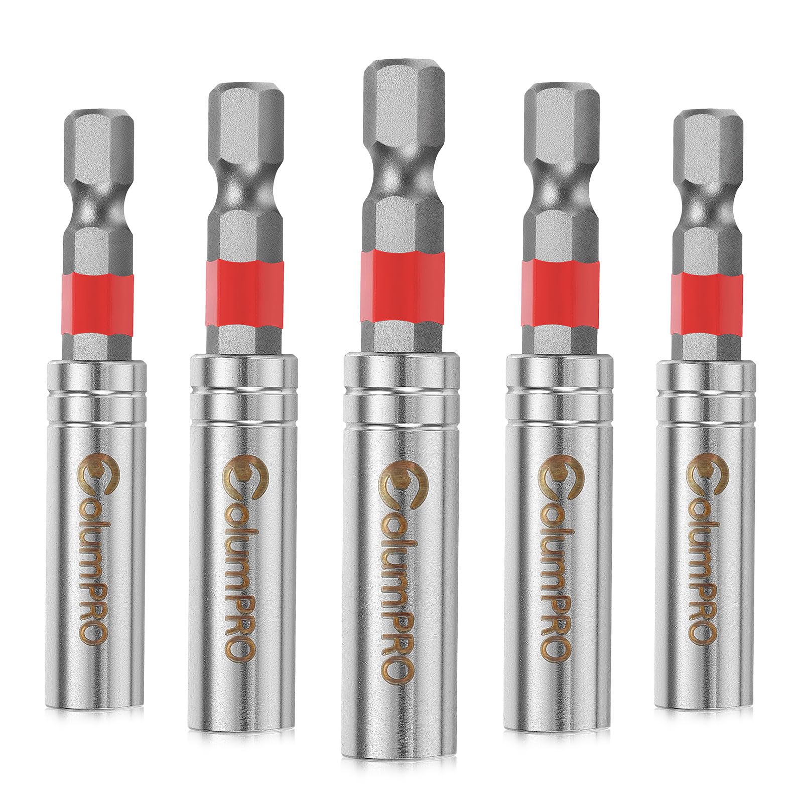 ColumPRO Magnetic Bit Holder Set, 5PCS 60mm Drill Bit Holders for Screwdriver Bit.