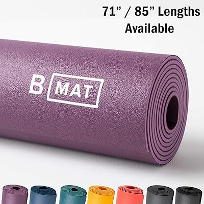 B Yoga Everyday 4mm B Mat, 100% Rubber High Performance Super Grip Non