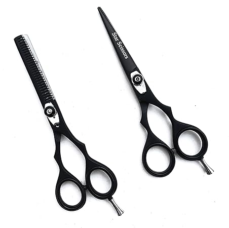 Amazon Star Scissors プロのヘアカットはさみ理髪はさみかみそりの刃のヘアカット はさみ髪のテクスチャリングはさみ5 5 インチ男性と女性のための耐久性のある日本のステンレス鋼のヘアはさみ無料ケース 5 5 Inches Star Scissors ハサミ すきバサミ 通販