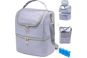 SFYBYHEART Mam Breastmilk Storage Bag with Ice Pack - Cooler for 6 Bottles Up to 9 Ounce - Insulated Bottle Bag for Daycare