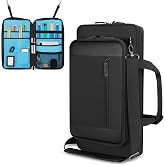 Yarwo Drum Stick Bag, Drummer Gifts Bag with Hanging Hooks &amp; Shoulder Strap | Drum Mallet Holder for Drumsticks, Mallets, Brushes, Sheet Music, Percussion Accessories for Drum Beginners in Band, Studio