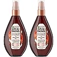 Garnier Whole Blends Smoothing Oil Treatment with Coconut Oil and Cocoa Butter, for Frizzy Hair, 3.4 Fl Oz, 2 Count (Packagin