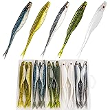 QualyQualy Soft Plastic Lures, 25pcs Spilt Tail